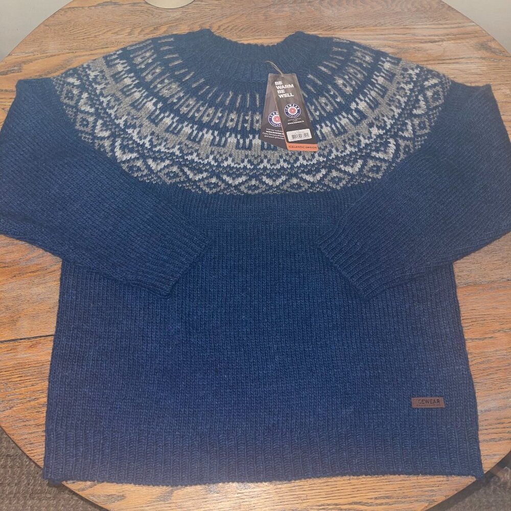 ICEWEAR Ellis Icelandic wool sweater/Iceland/NWT/XXL (pit to pit-23")